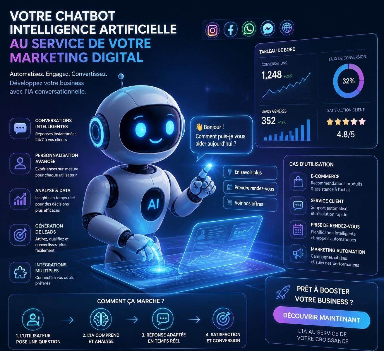 découvrez comment utiliser chat gpt et l'intelligence artificielle pour optimiser vos stratégies de marketing digital et augmenter l'engagement de votre audience.
