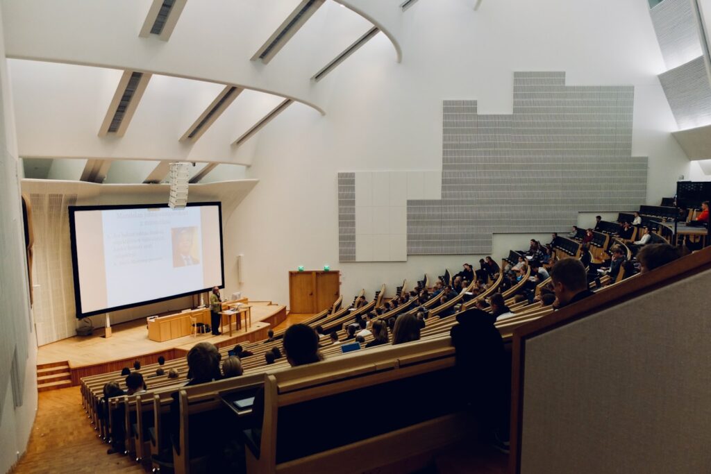 Students in a at Aalto University in Espoo, Finland.