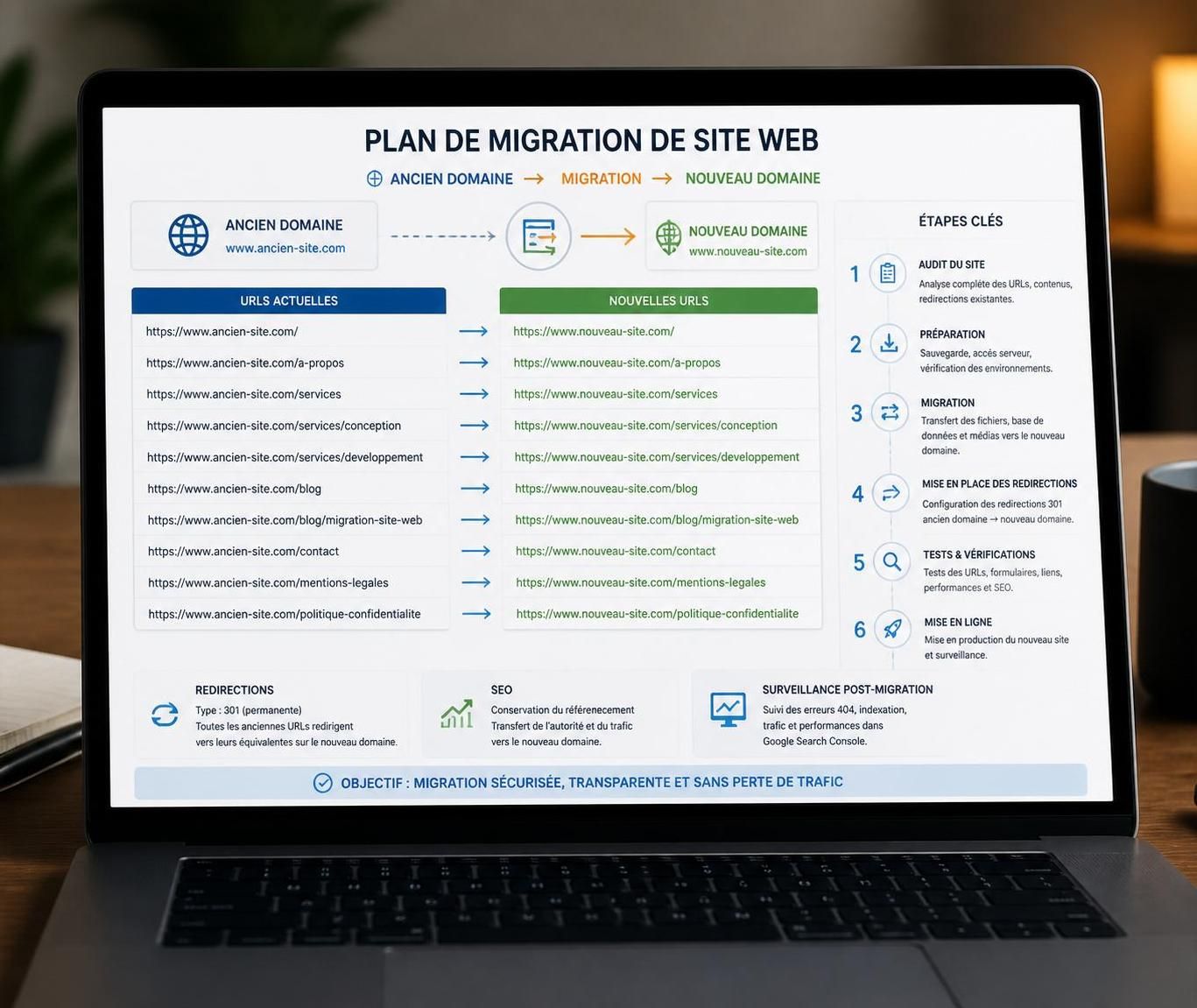 découvrez les étapes clés pour changer de nom de domaine efficacement et réussir votre migration web sans perdre de trafic. guide complet pour optimiser votre référencement et préserver votre audience.
