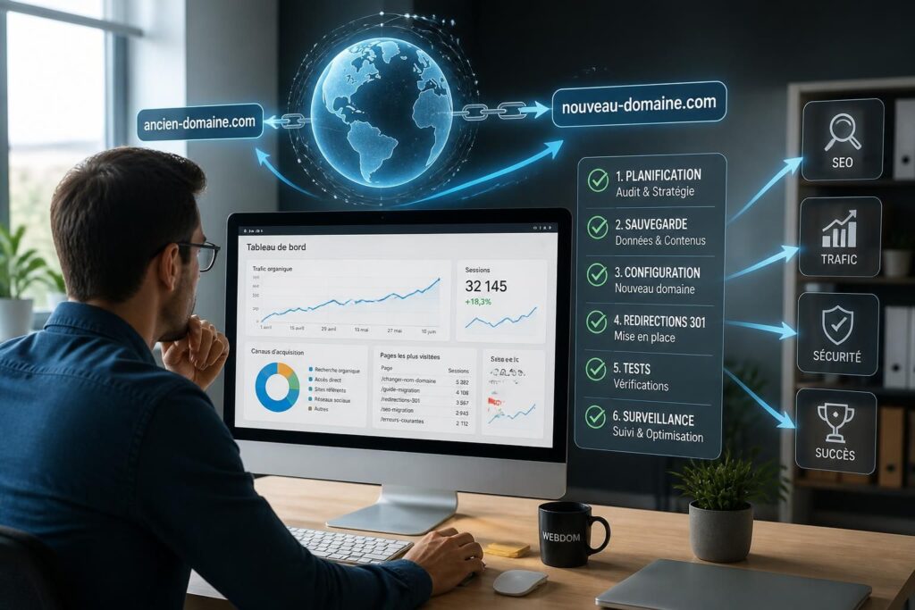 découvrez les étapes essentielles pour changer de nom de domaine et réussir votre migration web sans perdre de trafic. guide pratique pour préserver votre référencement et optimiser votre visibilité en ligne.