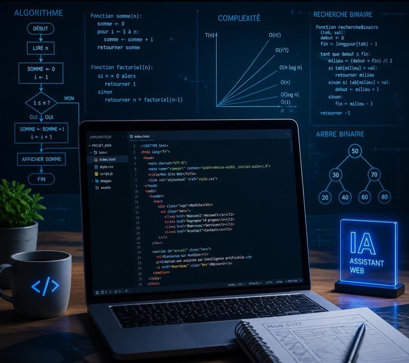 découvrez comment l'intelligence artificielle transforme la création de sites web grâce au code html, simplifiant et accélérant le développement pour tous les niveaux.