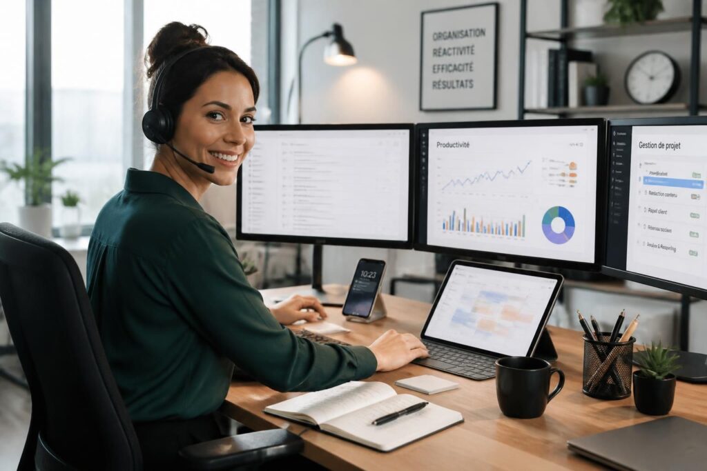 découvrez comment une assistante en ligne peut optimiser la gestion quotidienne et augmenter la productivité de votre entreprise grâce à ses compétences polyvalentes et son efficacité.