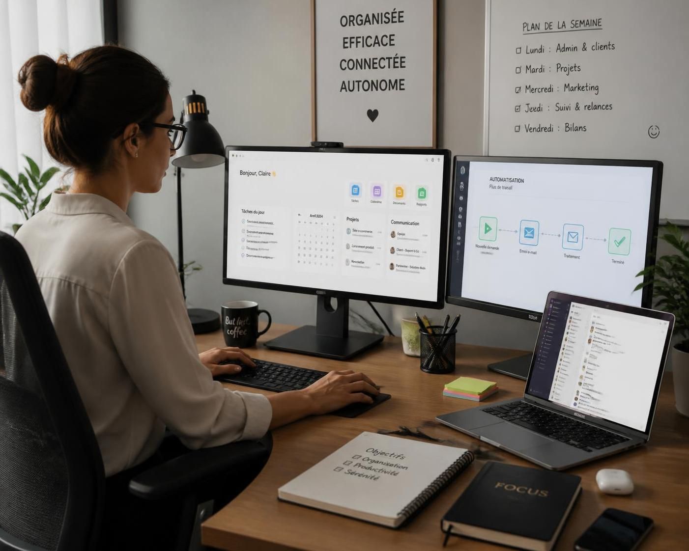 découvrez comment une assistante en ligne peut améliorer l'efficacité et la productivité de votre entreprise grâce à ses compétences polyvalentes et sa flexibilité.