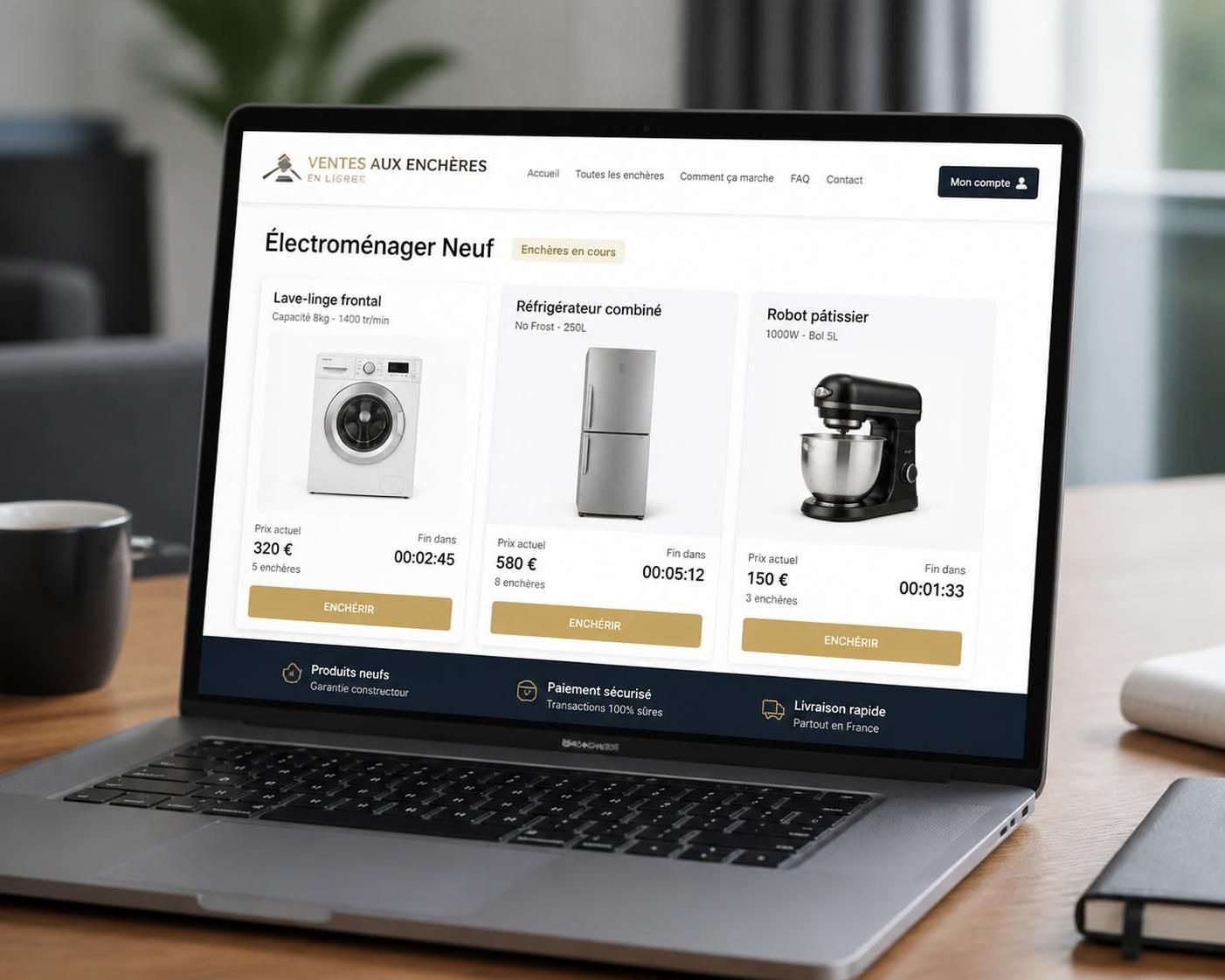 découvrez comment participer aux enchères en ligne d'électroménager neuf et saisir les meilleures offres en toute sécurité grâce à nos conseils pratiques.
