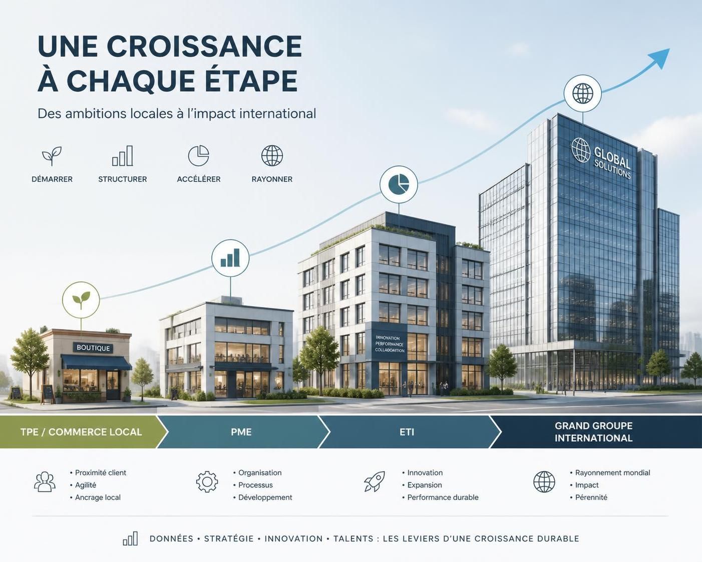 découvrez comment la taille des entreprises influence leurs stratégies de croissance et les défis spécifiques qu'elles rencontrent pour se développer efficacement.